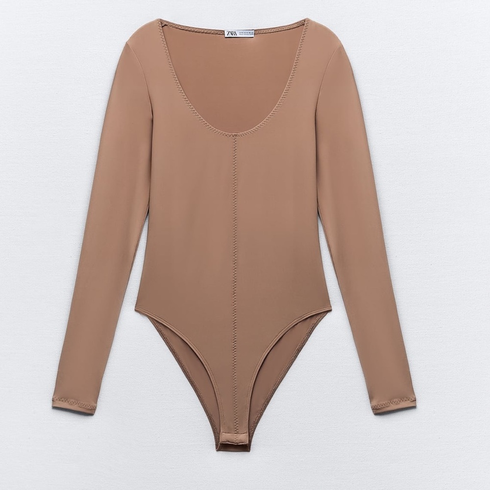 Zara fitted polyamide bodysuit